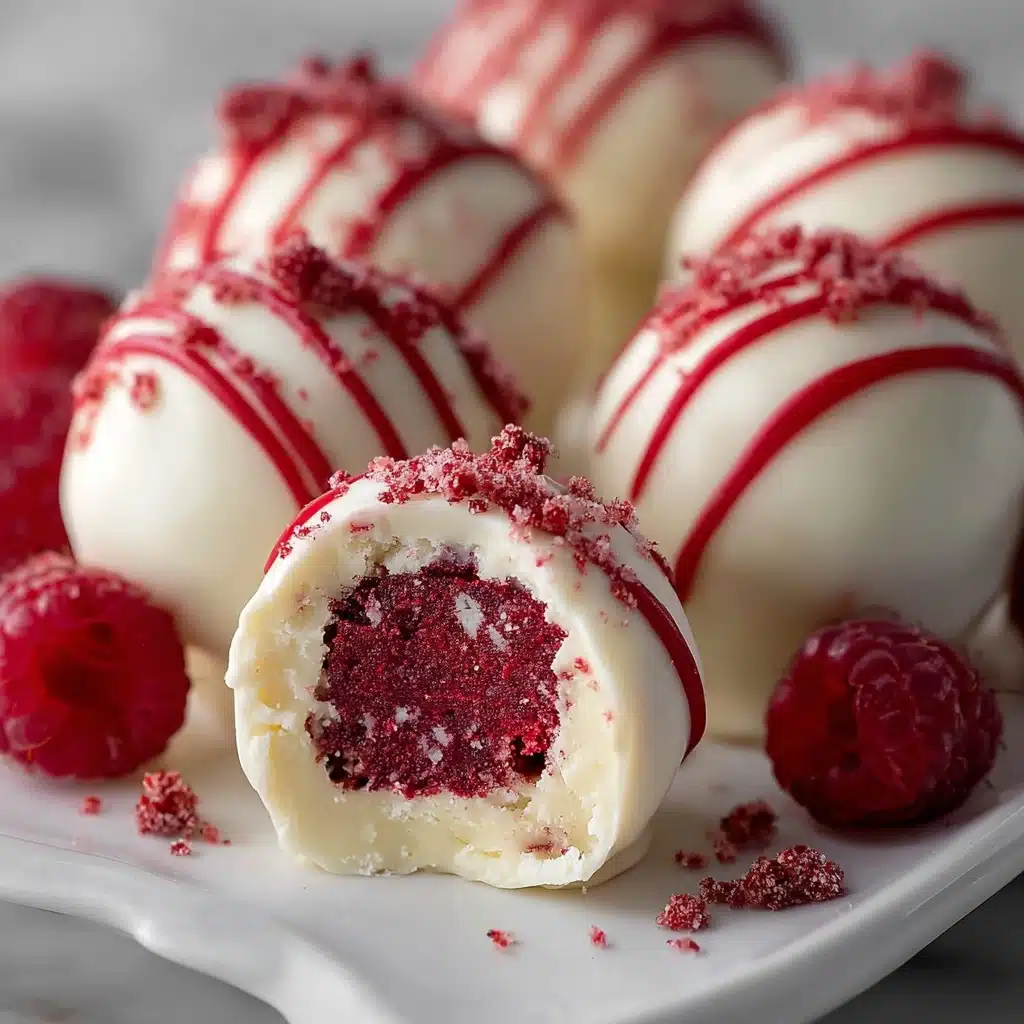 White Chocolate Raspberry Cheesecake Balls Recipe - Recipe Image