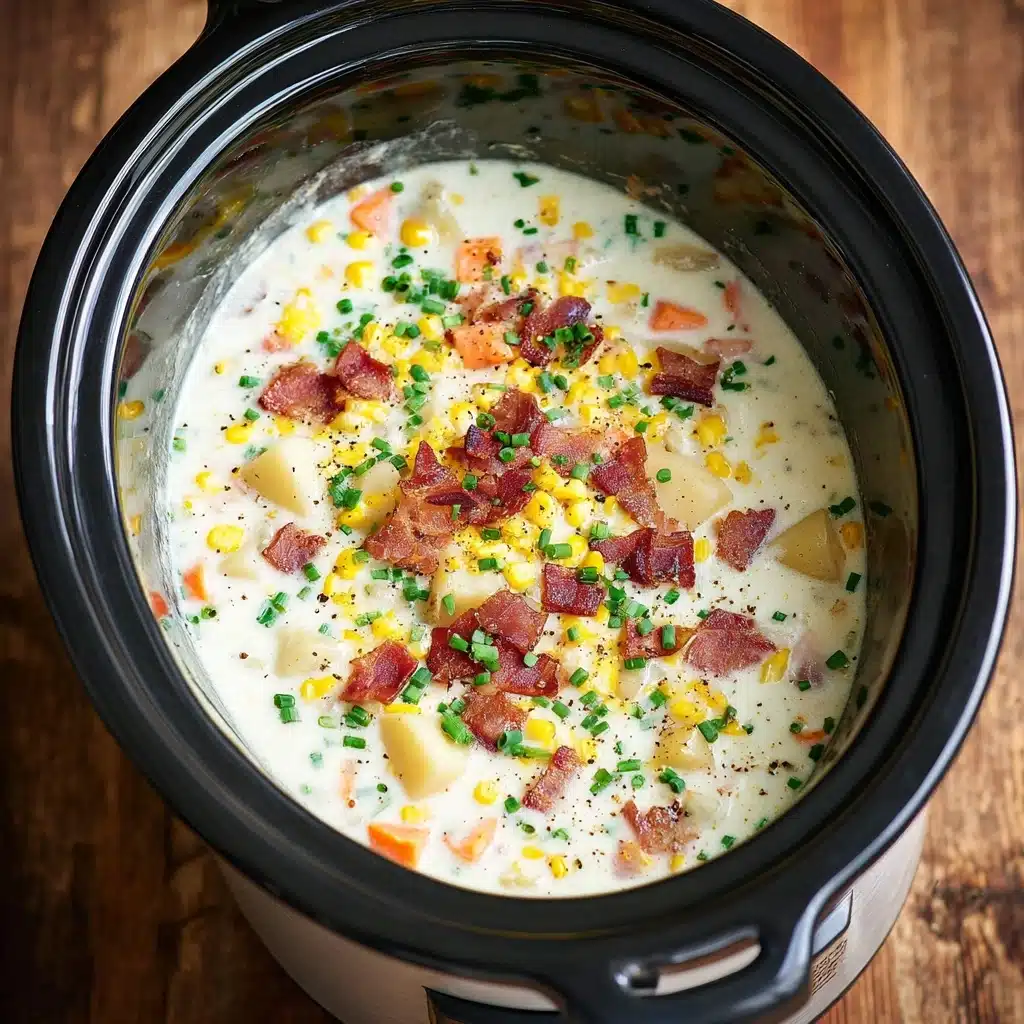 Slow Cooker Chicken and Corn Chowder Recipe - Recipe Image