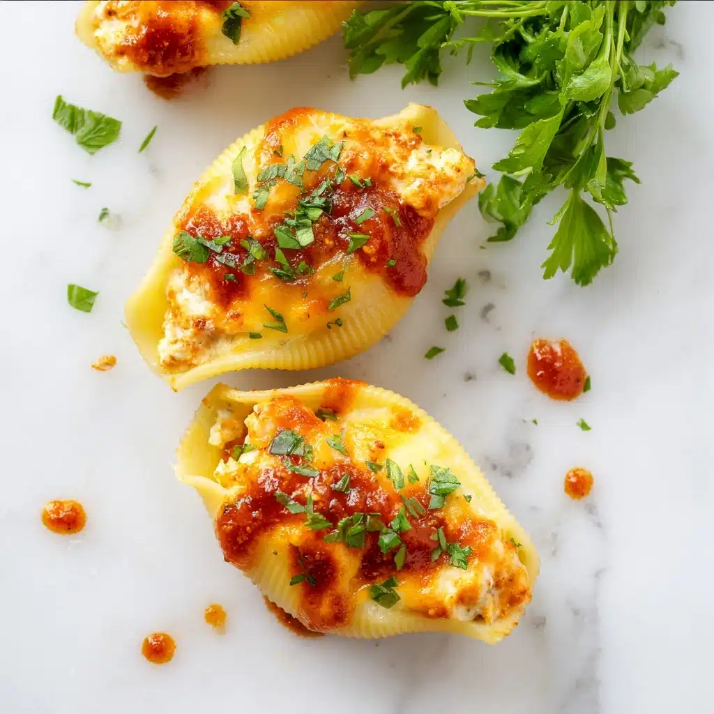 Irresistible Creamy Buffalo Chicken Stuffed Shells Recipe - Recipe Image