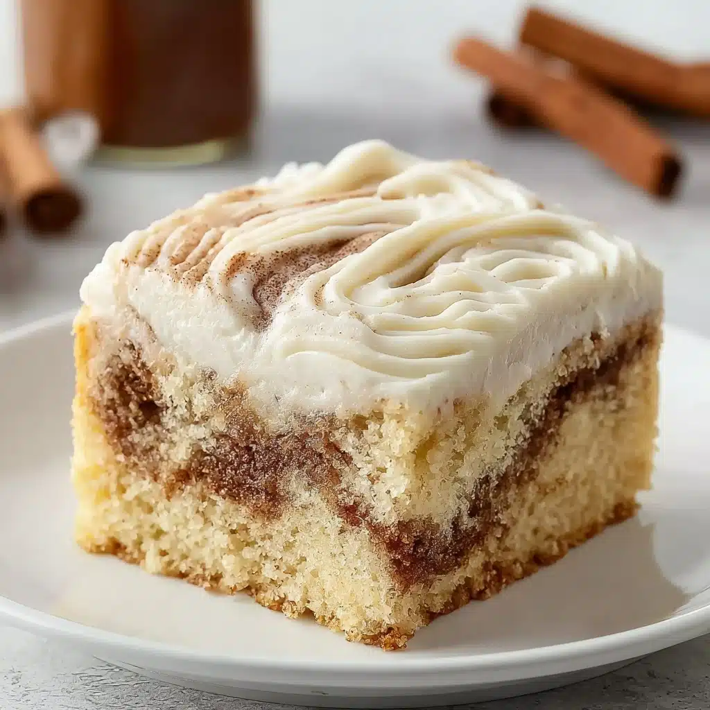 CINNAMON ROLL POKE CAKE! Recipe - Recipe Image