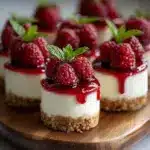 No Bake Mini Lemon Raspberry Cheesecakes Recipe