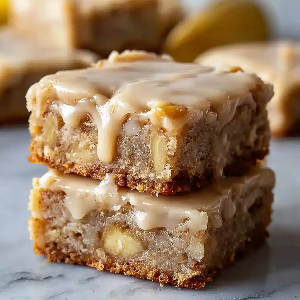 Irresistible Maple Glazed Apple Blondies Recipe - Recipe Image
