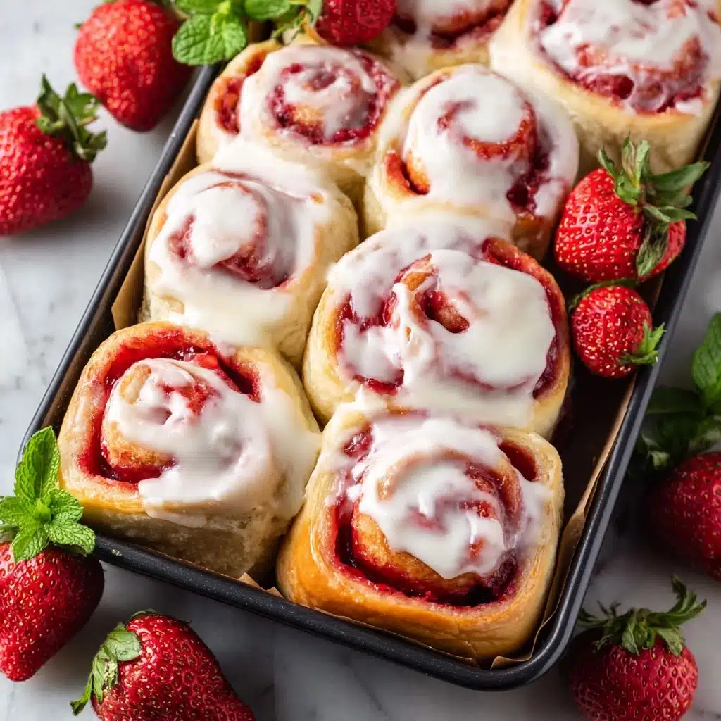 Strawberry Cheesecake Cinnabon Rolls Recipe - Recipe Image