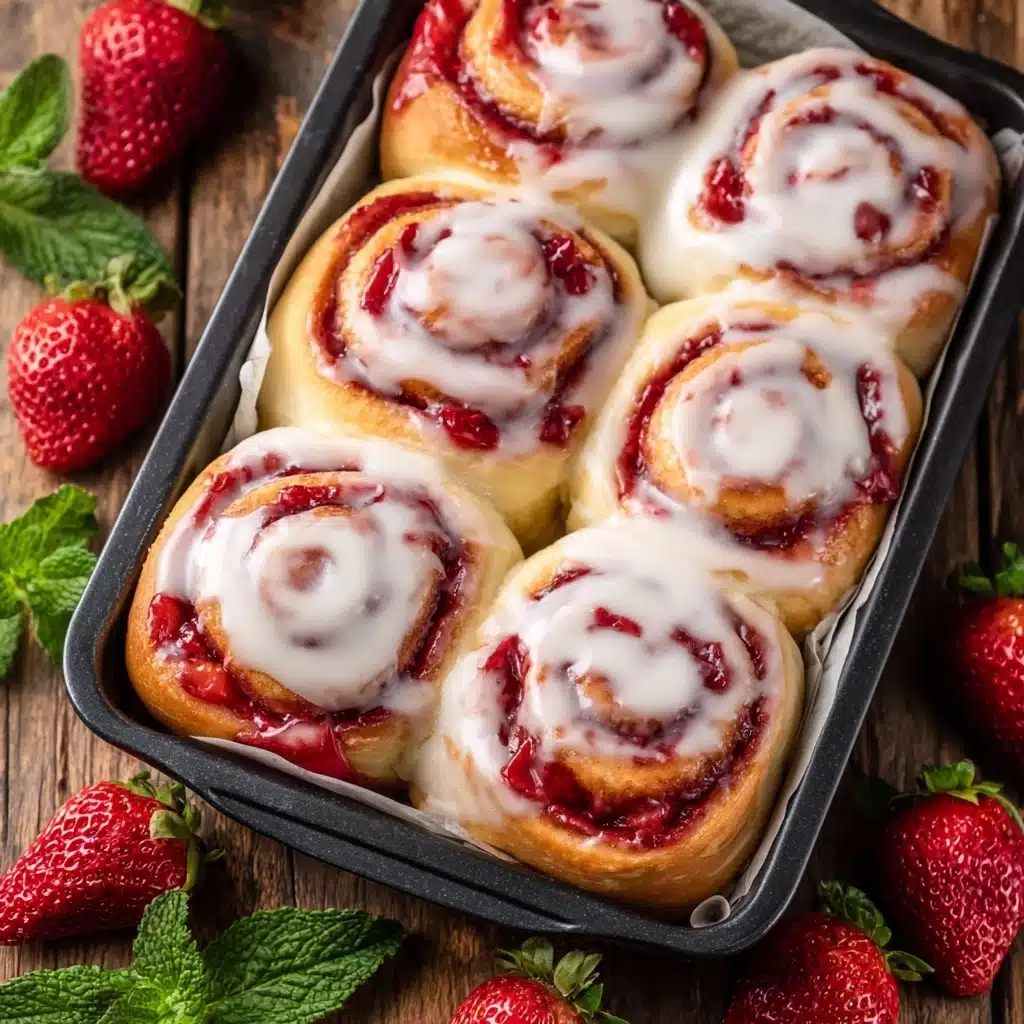 Strawberry Cheesecake Cinnabon Rolls Recipe - Recipe Image