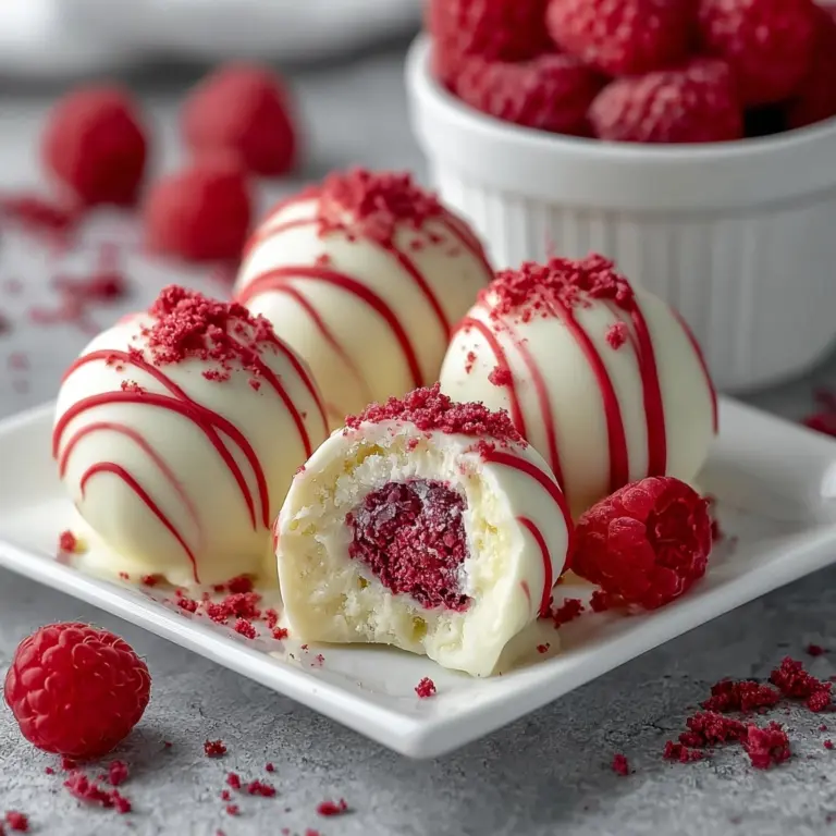 White Chocolate Raspberry Cheesecake Balls Recipe