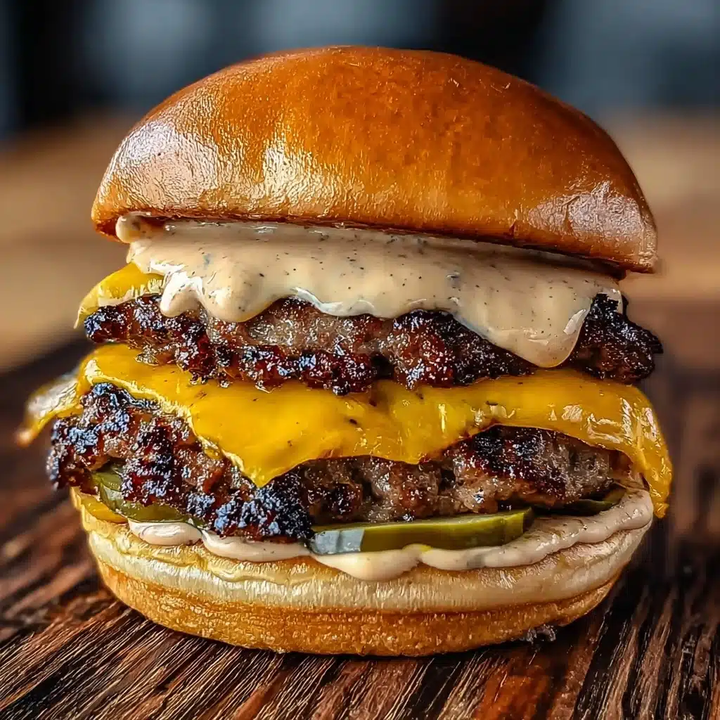 Create Mouthwatering Smoked Cajun Cheese Burgers at Home Recipe - Recipe Image