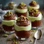 Pistachio Mousse with Chocolate Ganache Recipe