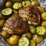 Easy Foil Packet Garlic Herb Chicken & Veggies Recipe