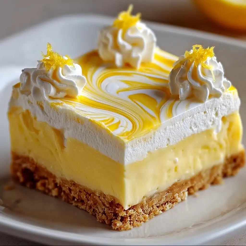 Irresistible Lemon Marbled Cheesecake Bars Recipe - Recipe Image