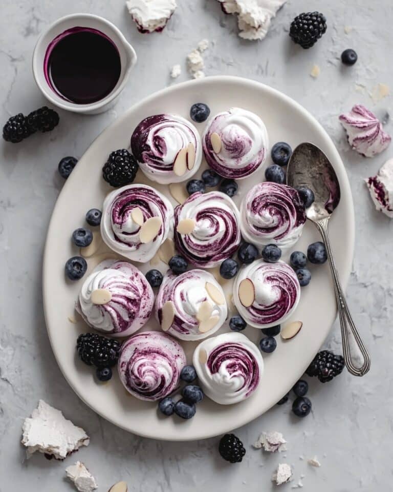 Blueberry Swirl Meringue Cookies from Oh Sweet Day Recipe