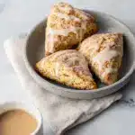 Sweet White Chocolate Pumpkin Scones with Espresso Glaze Recipe