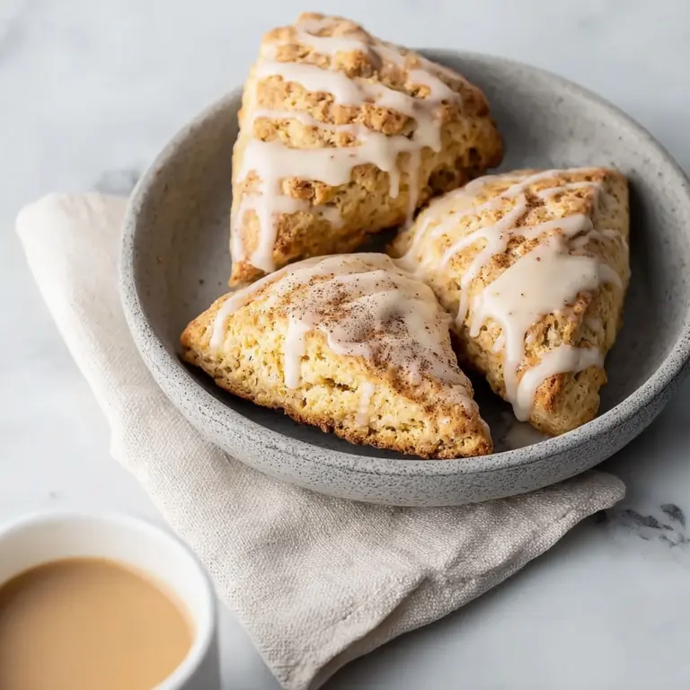 Sweet White Chocolate Pumpkin Scones with Espresso Glaze Recipe