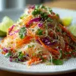 Asian Noodle Salad with Ginger-Lime Dressing Recipe