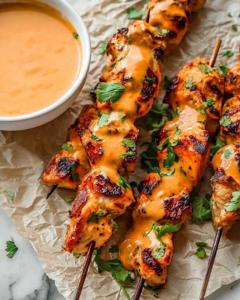 15-Minute Chicken Skewers with Spicy Bang Bang Sauce Recipe
