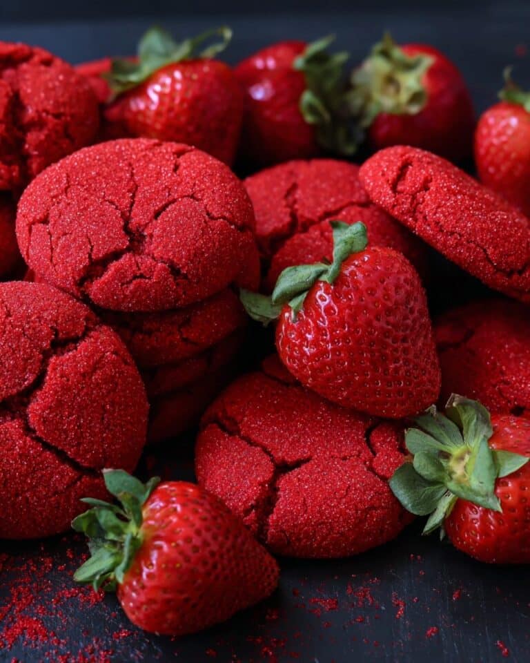 Strawberry Sugar Cookies with Sparkling Strawberry Sugar Recipe