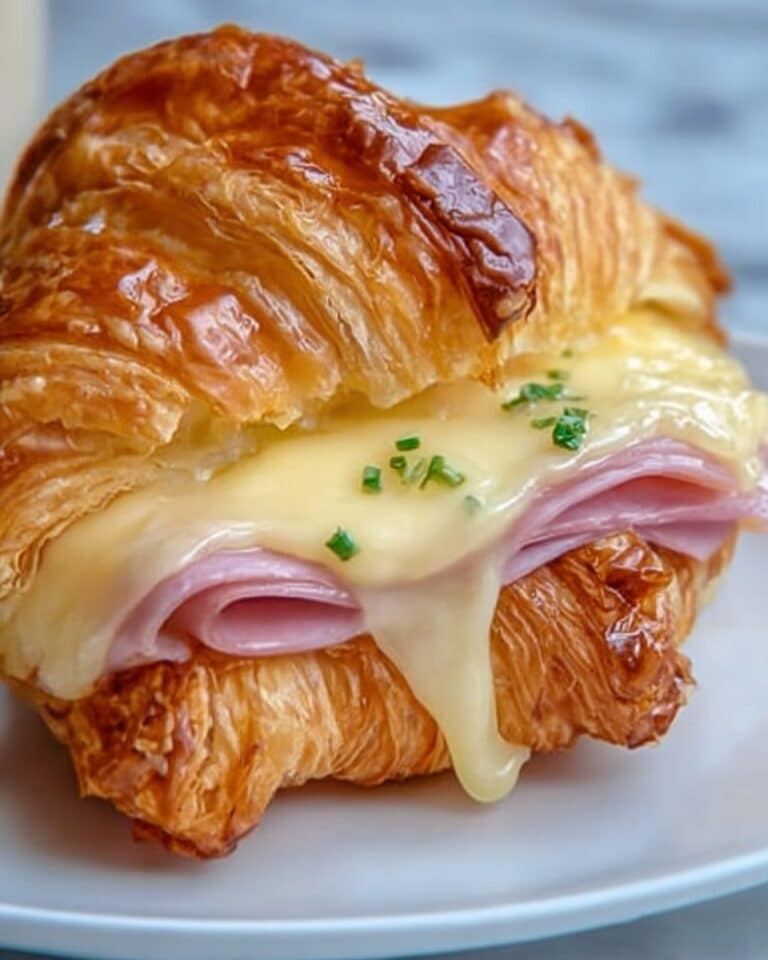 Baked Ham and Cheese Croissants Recipe