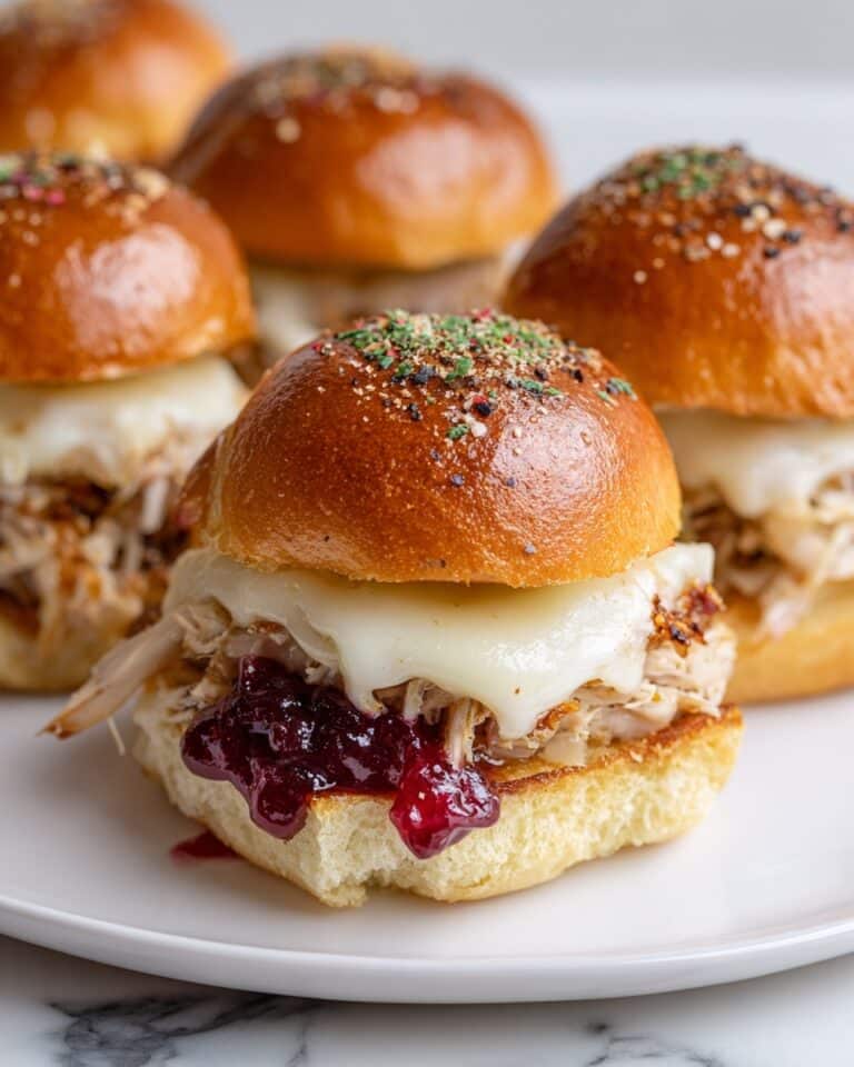 Thanksgiving Leftover Turkey Cranberry Sliders Recipe