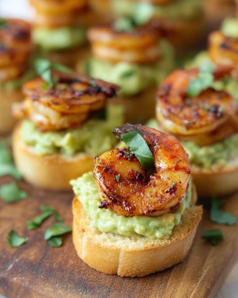 Garlic Shrimp Crostini with Avocado Recipe