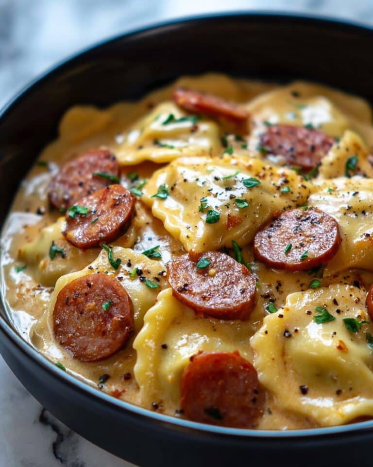 Crock Pot Pierogi Casserole with Kielbasa Recipe