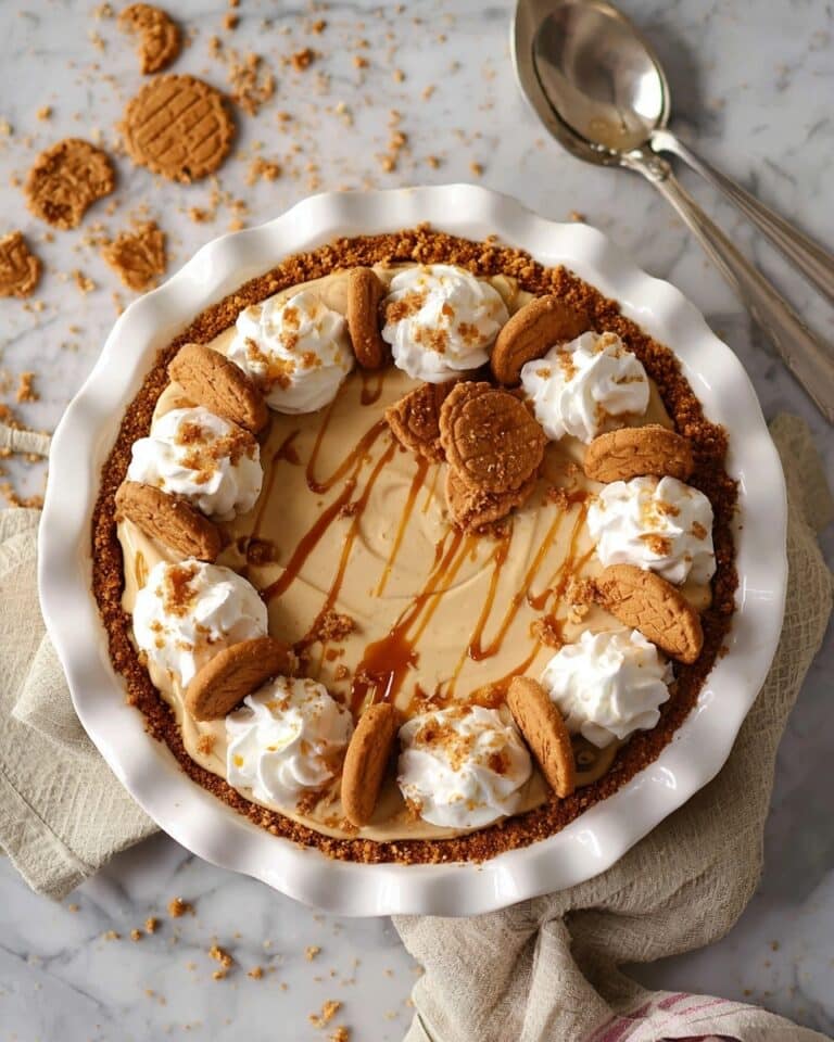 Creamy No-Bake Cookie Butter Pie Recipe