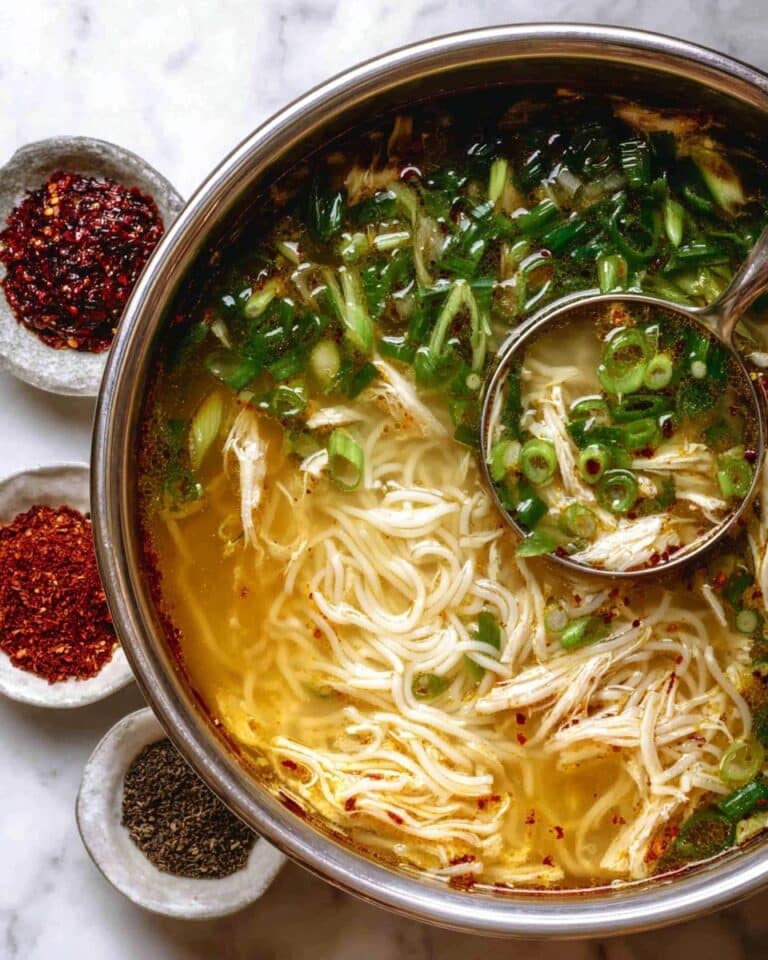 Aromatic Ginger Scallion Chicken Noodle Soup Recipe