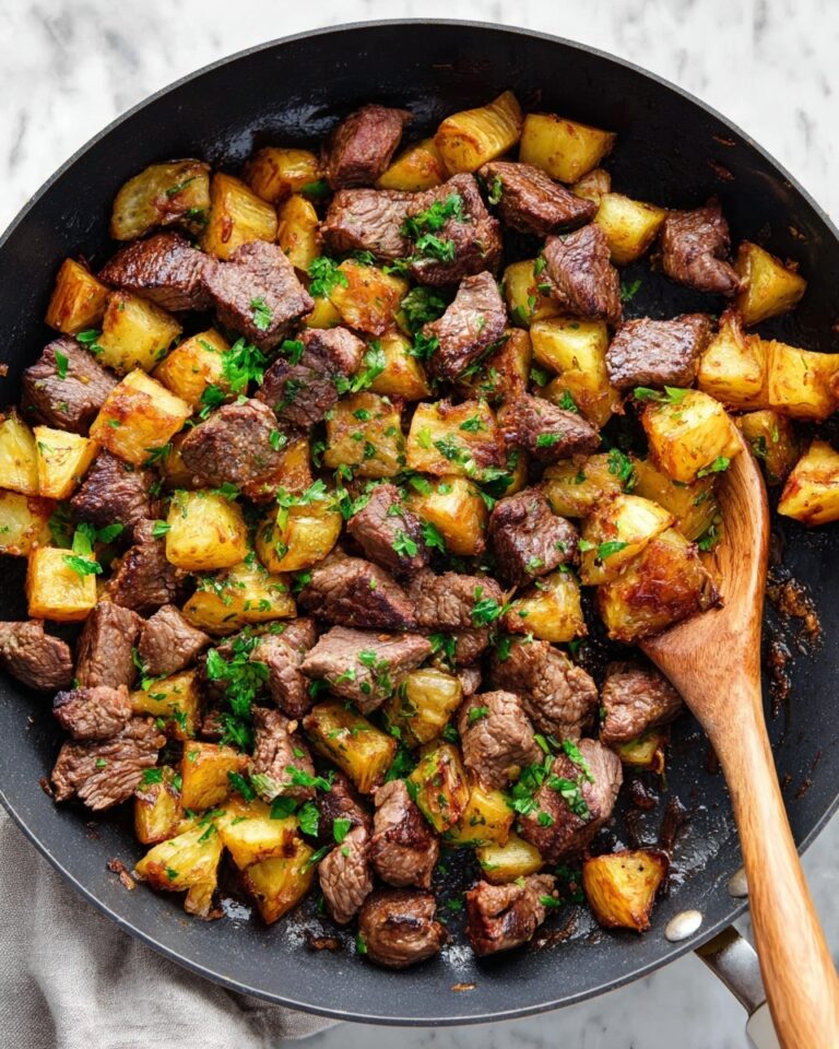 Garlic Butter Steak Bites and Potatoes Recipe