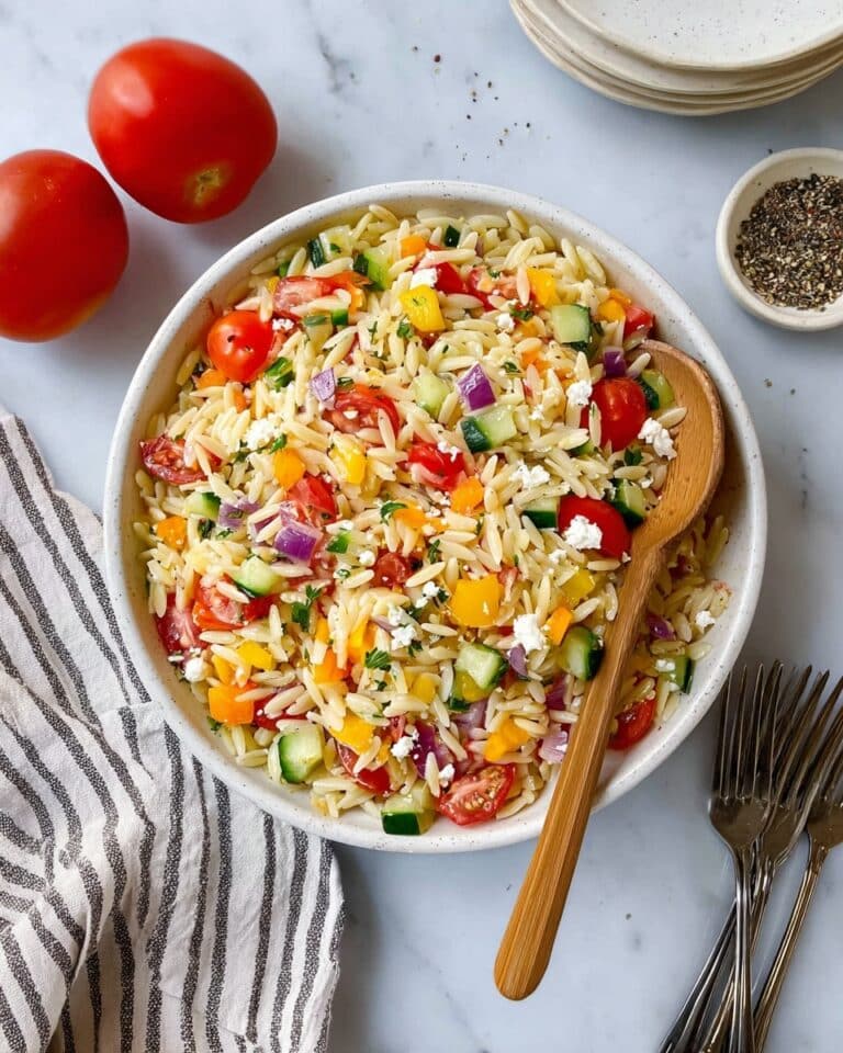 Rainbow Orzo Salad Recipe