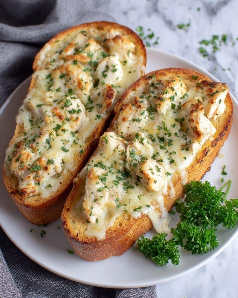 Irresistible Chicken Alfredo Garlic Bread Recipe