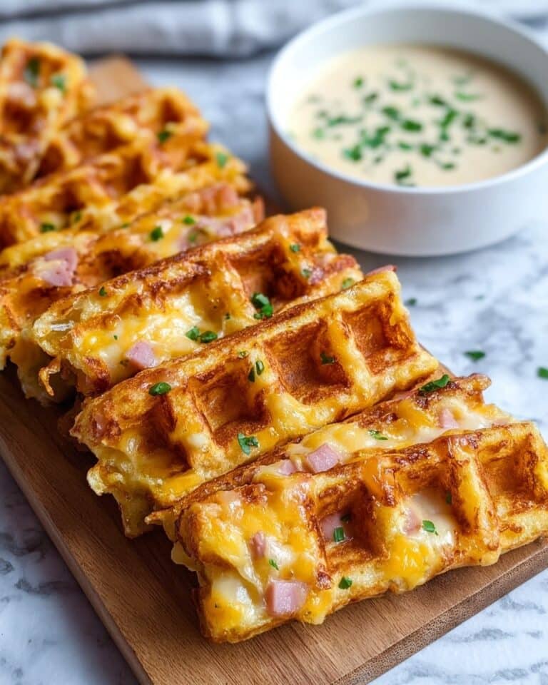 Crunchy Ham and Cheese Chaffles Recipe