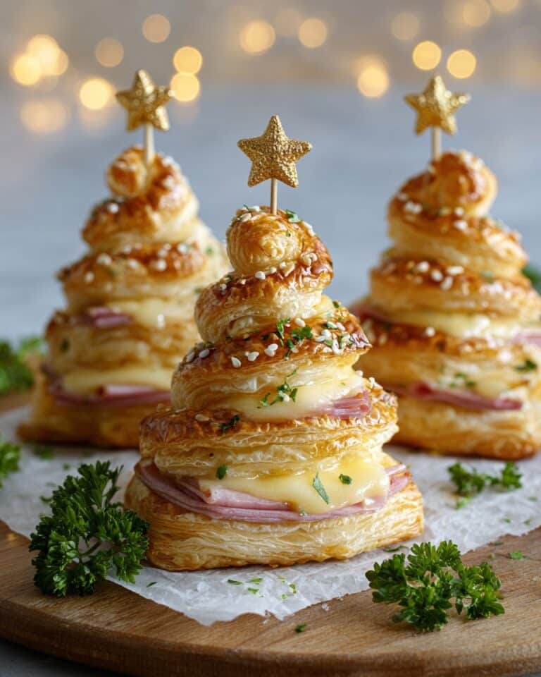 Ham & Cheese Puff Pastry Tree Skewers Recipe