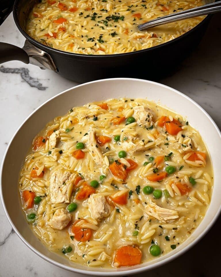 Creamy Chicken Orzo Bake Recipe
