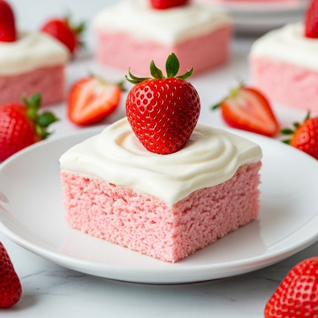 3 Ingredient No Bake Strawberry Cloud Cake Recipe