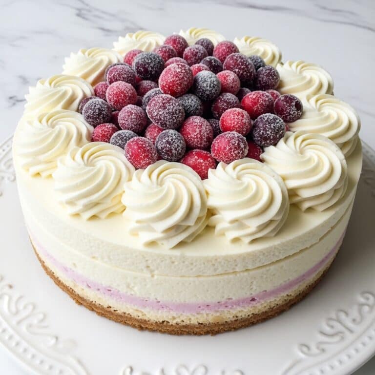 Cranberry Jam White Chocolate Mousse Cheesecake Recipe