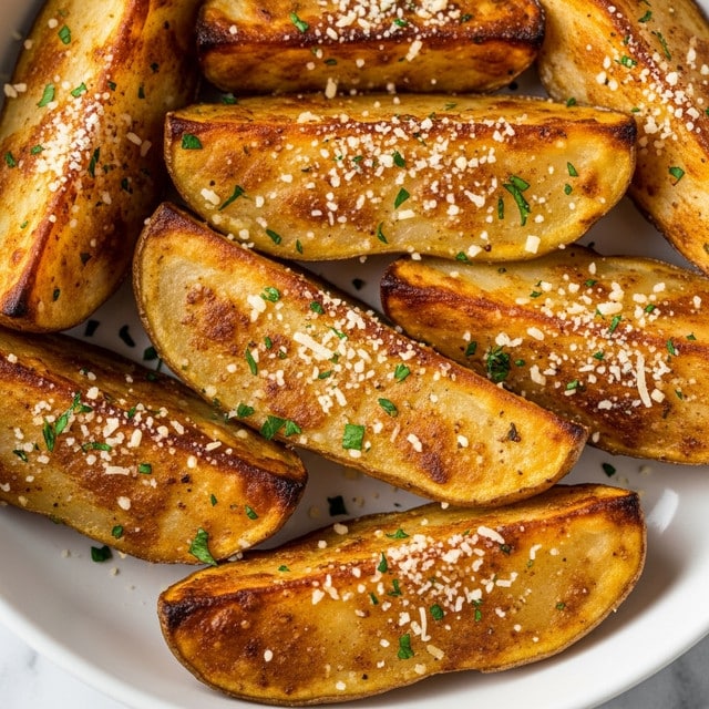 Baked Garlic Parmesan Potato Wedges Recipe