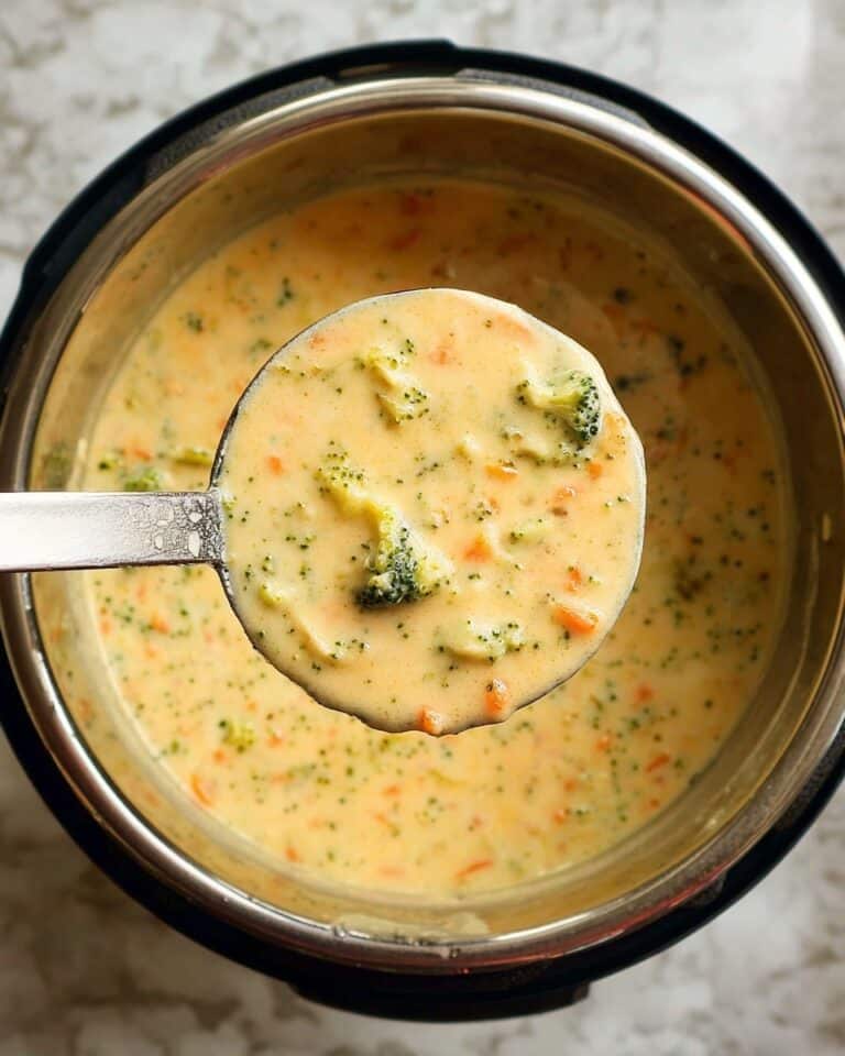 Instant Pot Broccoli Cheddar Soup Recipe