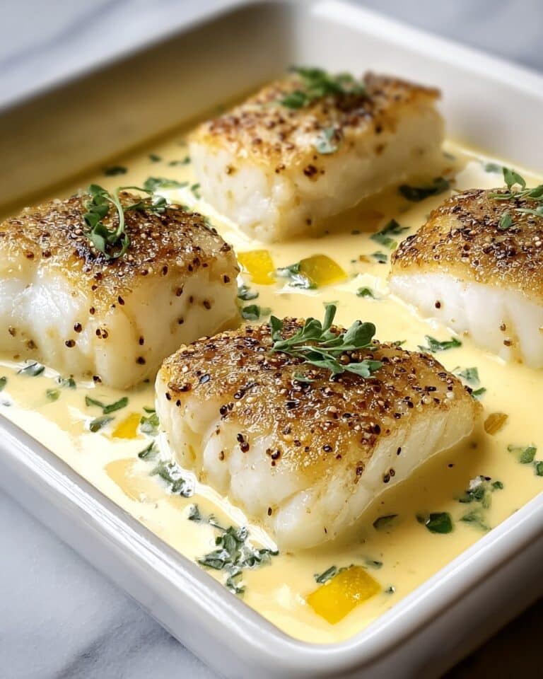 Baked Cod in Coconut Lemon Cream Sauce Recipe