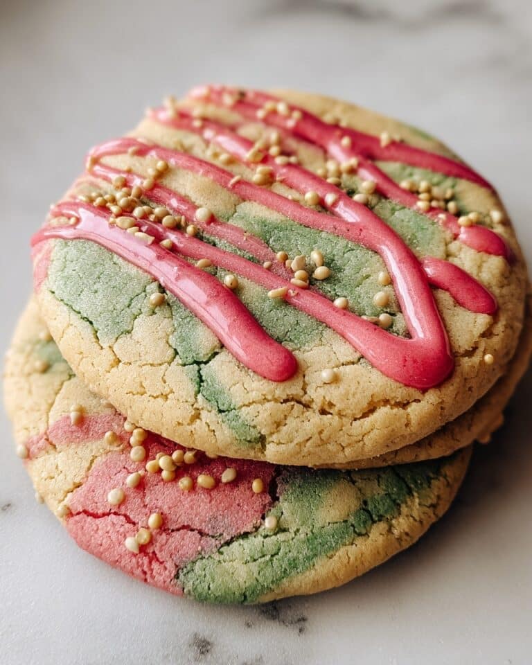 Marble Matcha Strawberry Cookies Recipe
