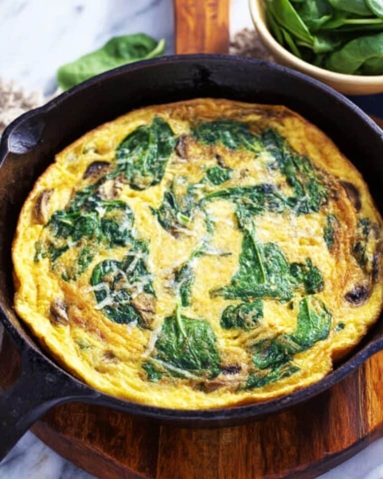 Mushroom and Spinach Frittata Recipe