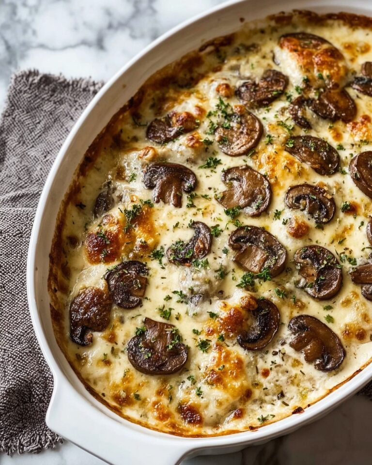 Keto Garlic Mushroom Chicken Casserole Recipe