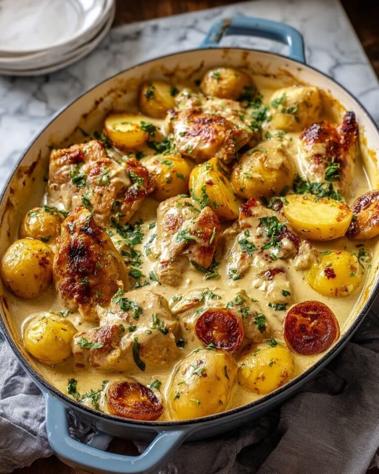Dutch Oven Creamy Ranch Chicken & Potatoes Recipe