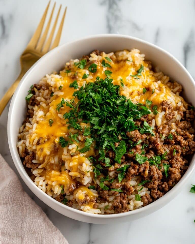Cheesy Ground Beef and Rice Casserole Recipe