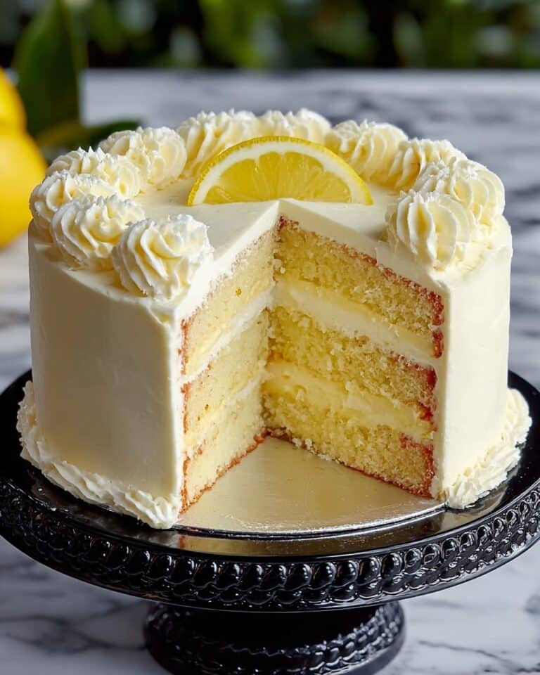 Creamy Lemon Cheesecake Cake Recipe
