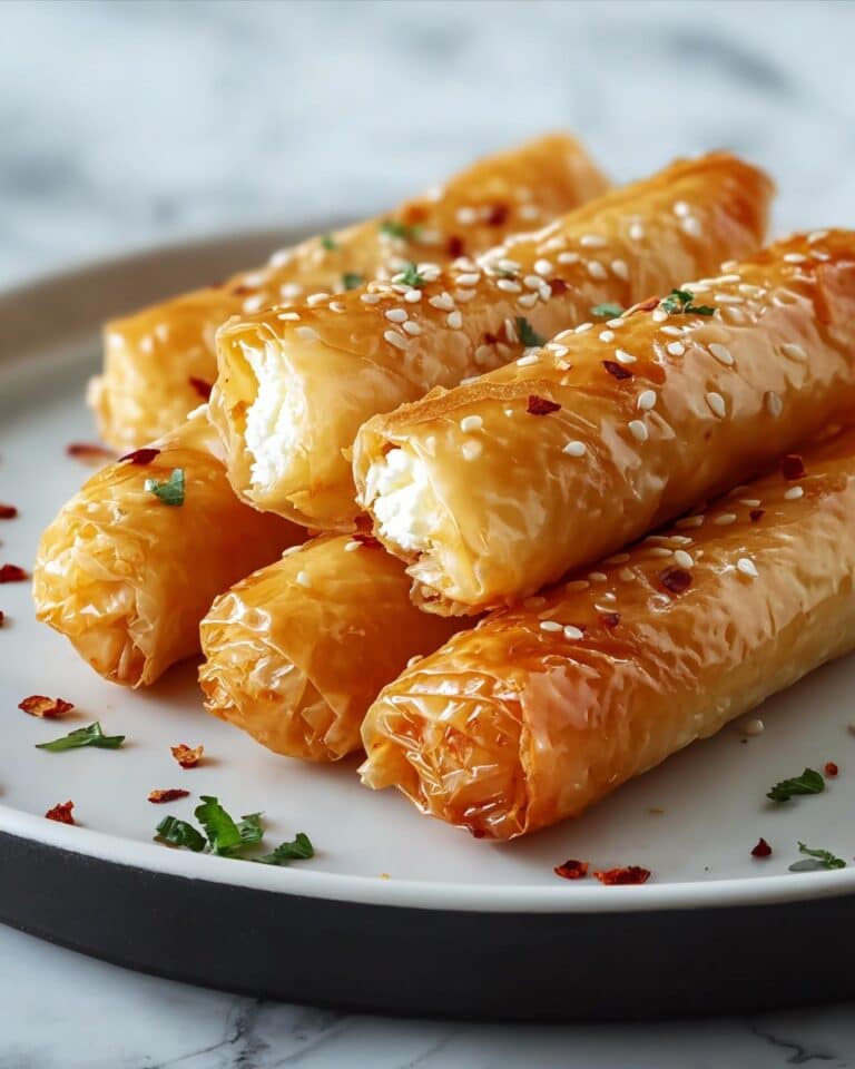 Oven-Fried Feta Rolls with Chili Honey Recipe