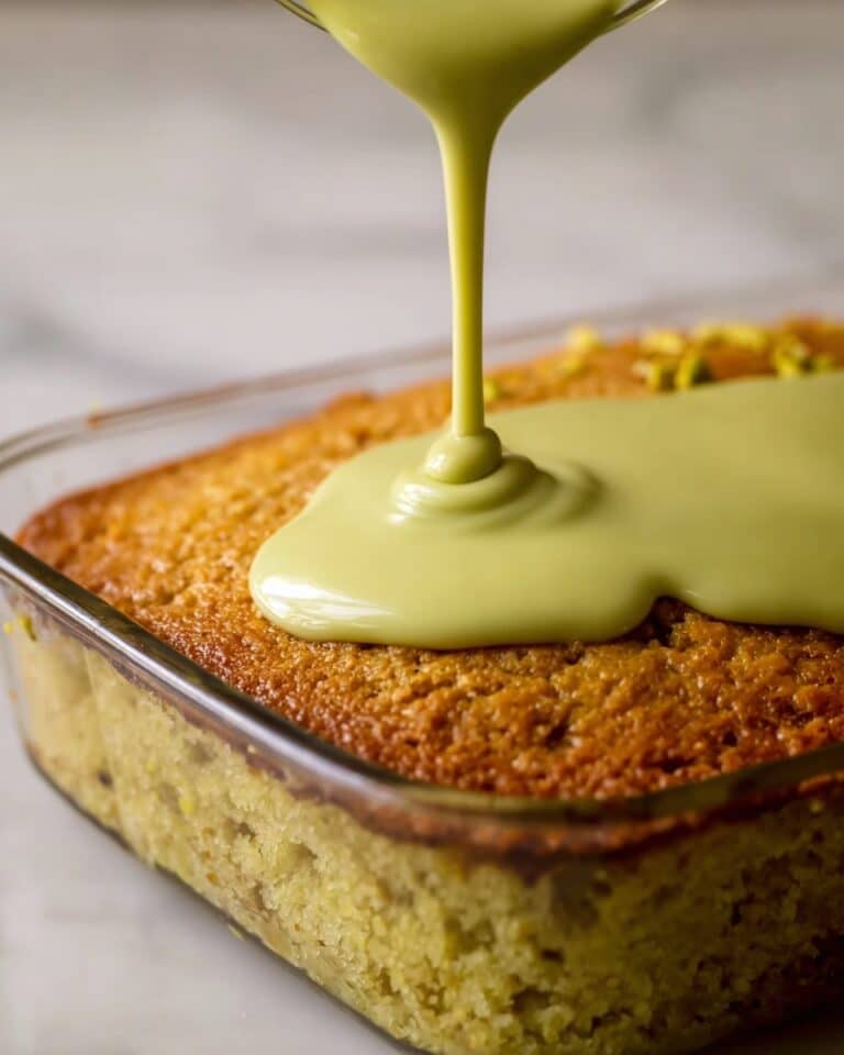 Sticky Pistachio Sponge Pudding Recipe