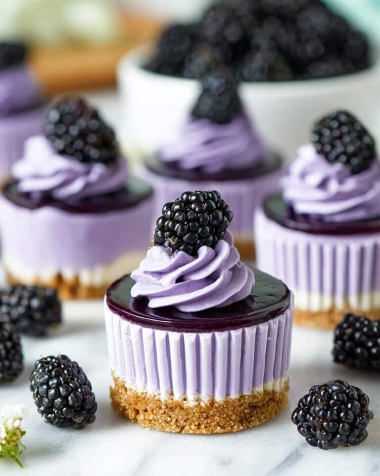 Mini Blackberry Lavender Cheesecakes Recipe